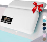 Gorilla Grip bath pillow full view highlights plush head and back support for tubs
