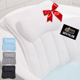 Gorilla Grip bath pillow with six suction cups securing stable soak and surface grip