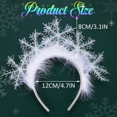 GORTIN Snowflakes Headband in night glow enhances party-ready outfits.