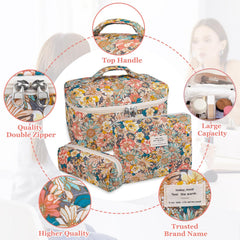 Gosect floral pattern bag serves as versatile makeup and skincare organizer