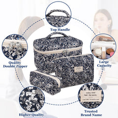 Gosect makeup bag size series - multi-size set keeps items organized