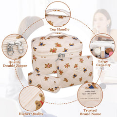 Gosect small floral pouch provides compact storage for daily essentials.