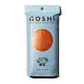 GOSHI exfoliating towel full view highlights rip-resistant fabric for lasting use