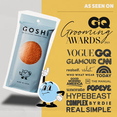 GOSHI towel with soap demonstrates rich lather and clean feel