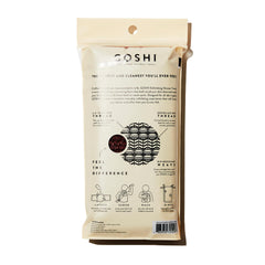 GOSHI Exfoliating Towel rip-resistant fabric close-up highlights durable exfoliation.