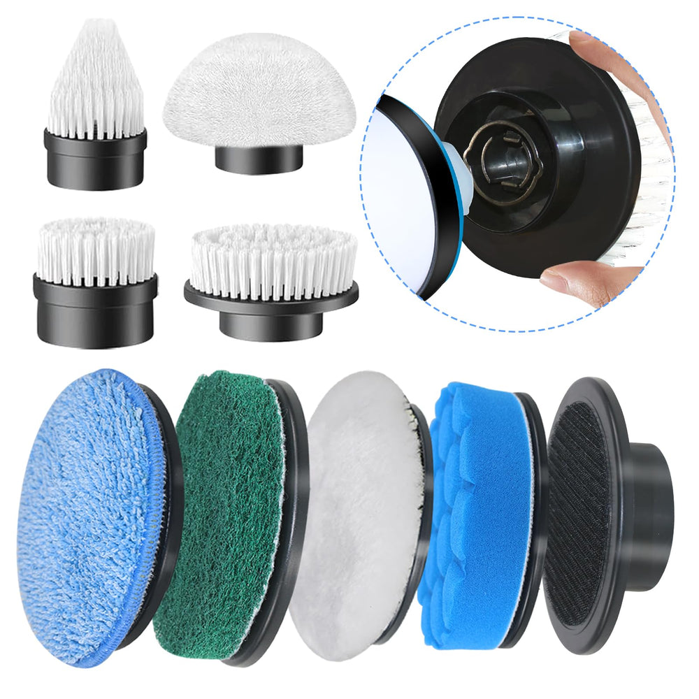 GOSLMYY replaceable large flat brush cleans floors and countertops with powerful scrubbing