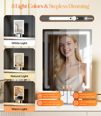 Gospire three-color dimmable LEDs adapt to dim or bright makeup tasks.