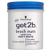 Got2B Beach Matt Paste Surfer Look 100ml pack2 delivers matte texture and medium hold.