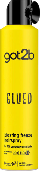 Got2B Glued Blasting Freeze Spray aerosol can provides extreme hold for events