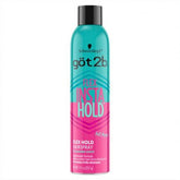 Got2B Insta Hold hair spray bottle shows quick-drying hold for a daytime style.