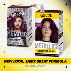 Got2b Metallics Amethyst Chrome M69 color-application swirls illustrate cool metallic sheen.