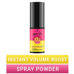 Got2B Volumaniac Spray Powder dispense action boosts volume with mess-free application.