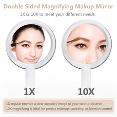Gotofine 10x magnification close-up for precise tweezing, shaving, and skincare routines.