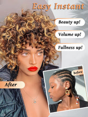 GOWIT Gogo Curl 8inch curl detail highlights bouncy, soft texture.