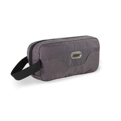 GOX travel toiletry bag grey front view shows compact design for easy packing
