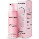 Grace & Stella hydrating face wash bottle close-up for daily moisture.
