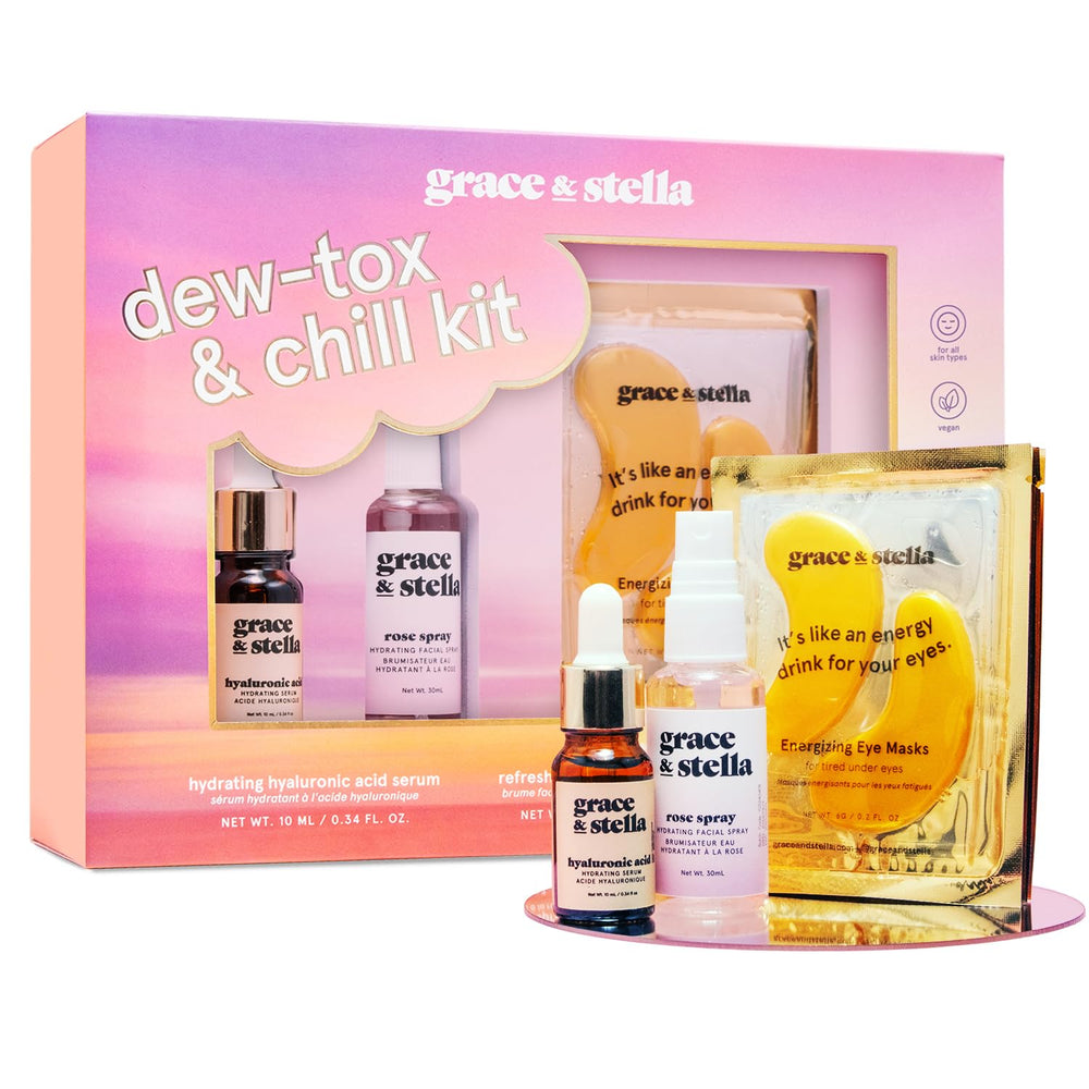 Grace & Stella gold eye patches 5 pairs reduce puffiness for a refreshed under-eye look.