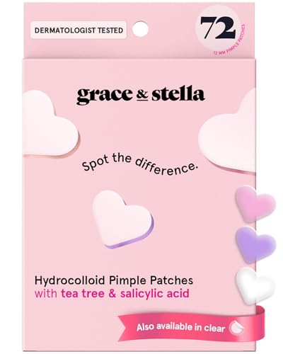 Grace & Stella heart-pimple-patches pack front protects pimples and promotes discreet healing.
