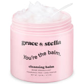 Grace & Stella makeup remover balm solid-to-oil texture melts makeup smoothly
