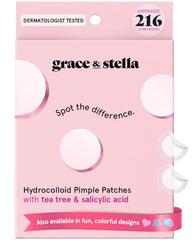 Grace & Stella pimple patches close-up demonstrating fluid absorption for flatter breakouts.