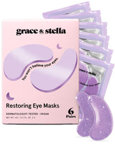 Grace & Stella retinol under eye patches packaging shows premium skincare presentation
