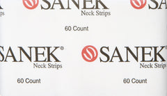 Graham Medical Sanek Display Neck Strips closeup, soft absorbent tissue for catching hair and sweat.