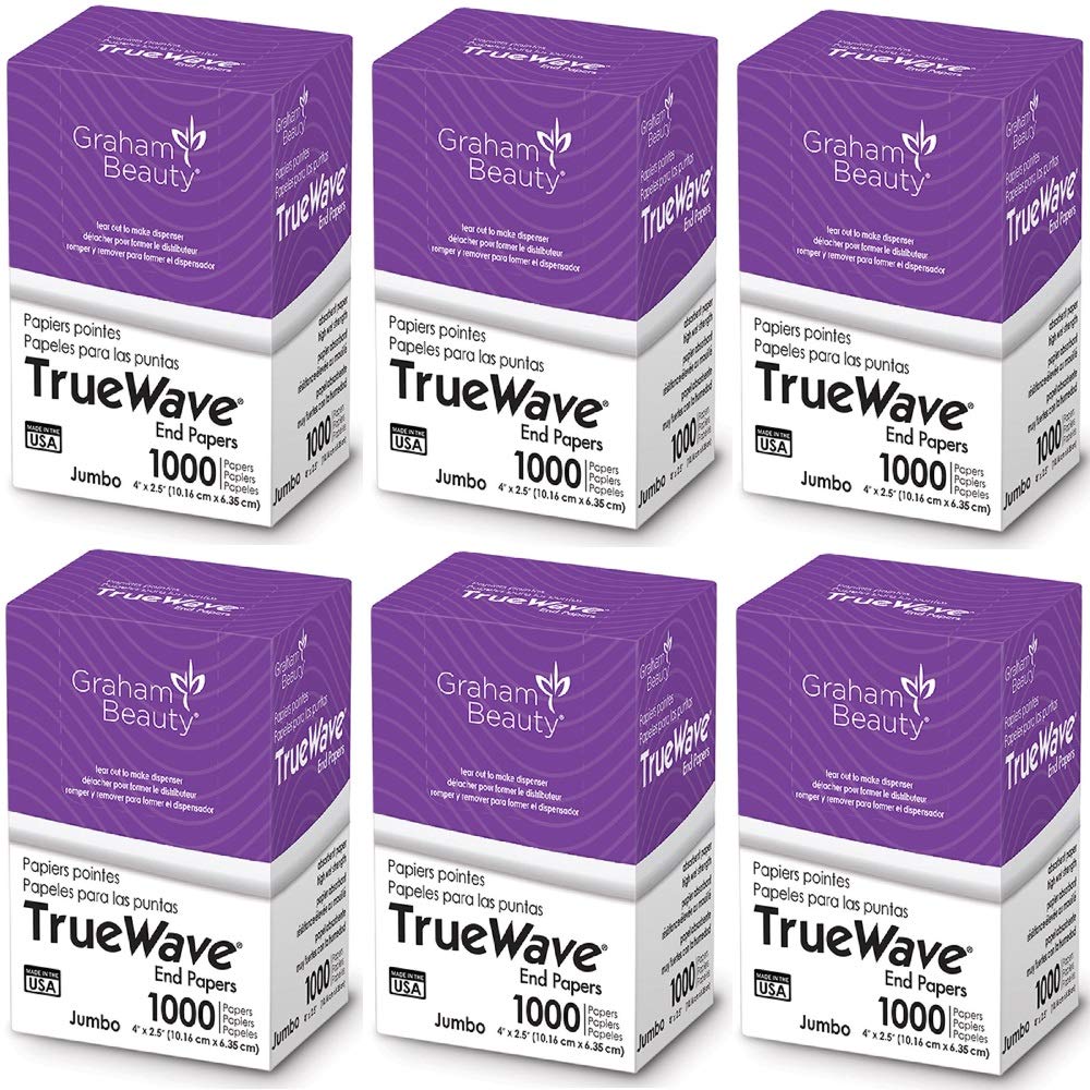 Graham TrueWave jumbo end papers, 4x2.5 inch pack, absorbent and strong for perms
