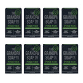The Grandpa Soap Company Pine Tar Bar Soap pack-8 for all-in-one cleansing (face, body, hair).
