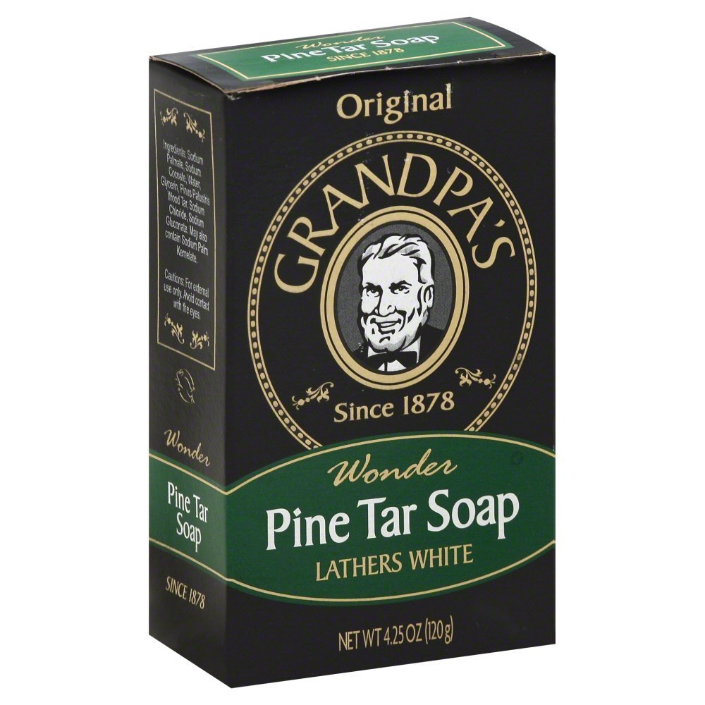 Grandpa's Pine Tar Soap 6-pack image highlighting rugged, daily cleansing.