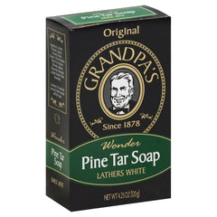 Grandpa's Pine Tar Soap 6-pack image highlighting rugged, daily cleansing.