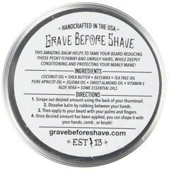Grave Before Shave Cigar Blend Beard Balm close-up highlighting rich texture and aroma