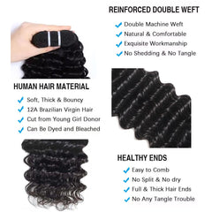 Great Grace deep wave bundles 20 inch natural black versatile length for various styles