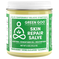 Green Goo Skin Repair Salve face-application provides daily moisture for facial skin