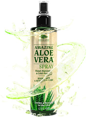 Green Leaf Naturals Aloe Vera Spray bottle shows pure, fast-absorbing hydration for soothing skin.