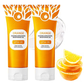 Green Tomato orange peeling gel bottle highlights citrus exfoliation for all skin types.