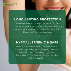 Green Virgin Products unscented mineral stone centered for sensitive skin use