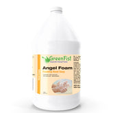 GreenFist foaming hand soap refill lemon bottle shows quick cleansing with rich foam
