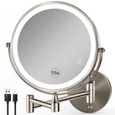 GreenFrom magnifying mirror 1x view for everyday makeup routine.