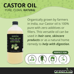 GreenIVe Castor Oil dropper 4oz bottle ready for precise lash and brow application