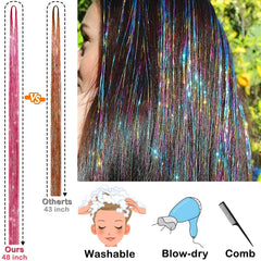 GrennMauler heat-resistant-polyester-tinsel endures heat styling safely for creative hairstyles