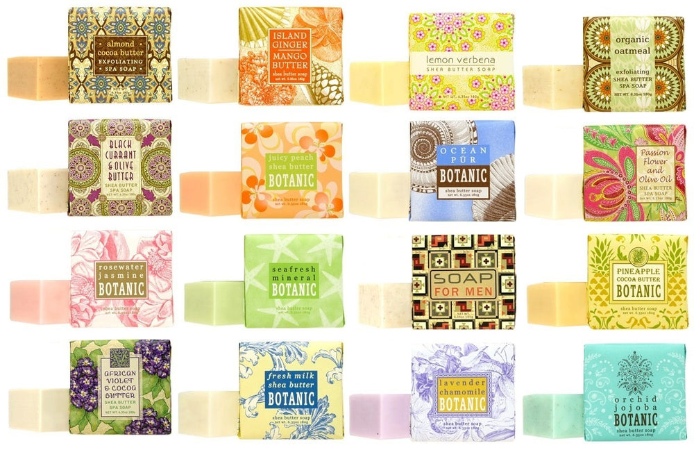 Greenwich Bay Soap Sampler 16-pack with 1.9oz bars in assorted fragrances for gifting or sampling.