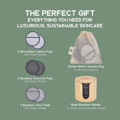 Greenzla microfiber pad for face cleansing provides fast, light exfoliation.
