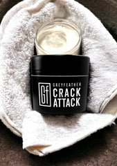 Greyfeather Crack Attack Hand Cream application on hand delivers non-greasy moisture for busy days.