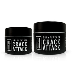 Greyfeather Crack Attack Hand Cream travel-size bottle for on-the-go relief after washing.
