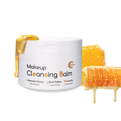 Grocerism makeup remover balm jar showing its balm texture for gentle makeup removal