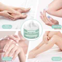 Grocerism urea-salicylic-acid cream tube emphasizes gentle exfoliation for rough areas.