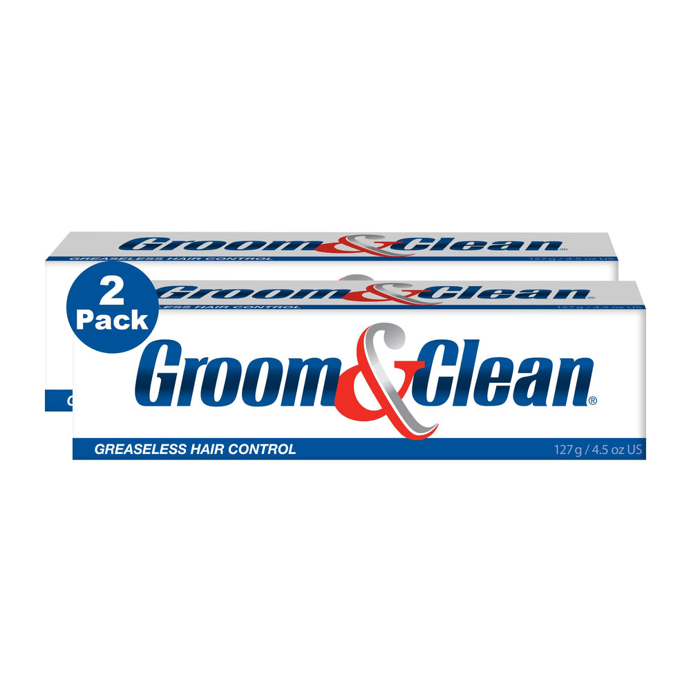 Groom & Clean hair styling gel bottle-front with natural medium hold for daily styling.