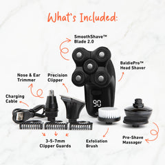 Groomie BaldiePro with SmoothShave Blade 2.0 delivering a close, comfortable shave