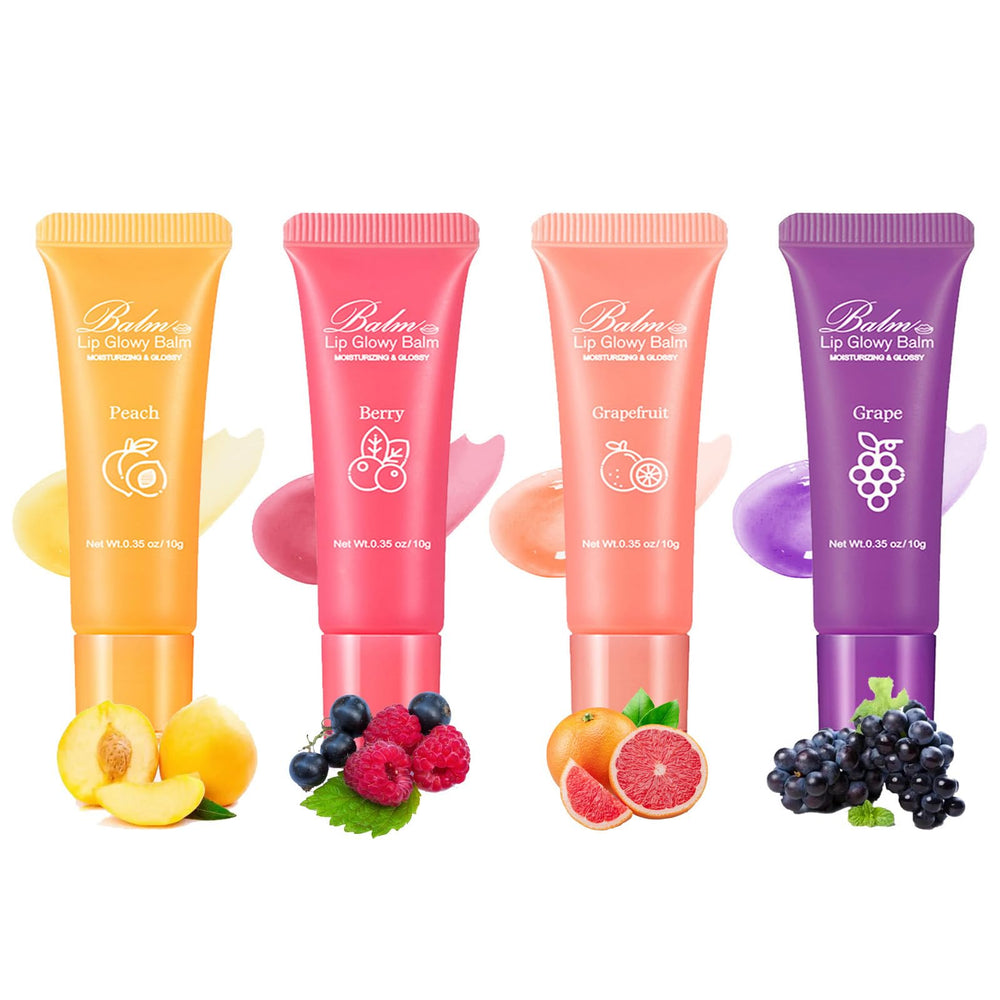 Grospe Lip Glowy Balm peach application adds silky texture and soft tint for a natural glow