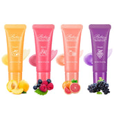 Grospe Lip Glowy Balm peach application adds silky texture and soft tint for a natural glow